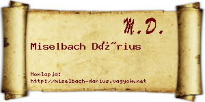 Miselbach Dárius névjegykártya
